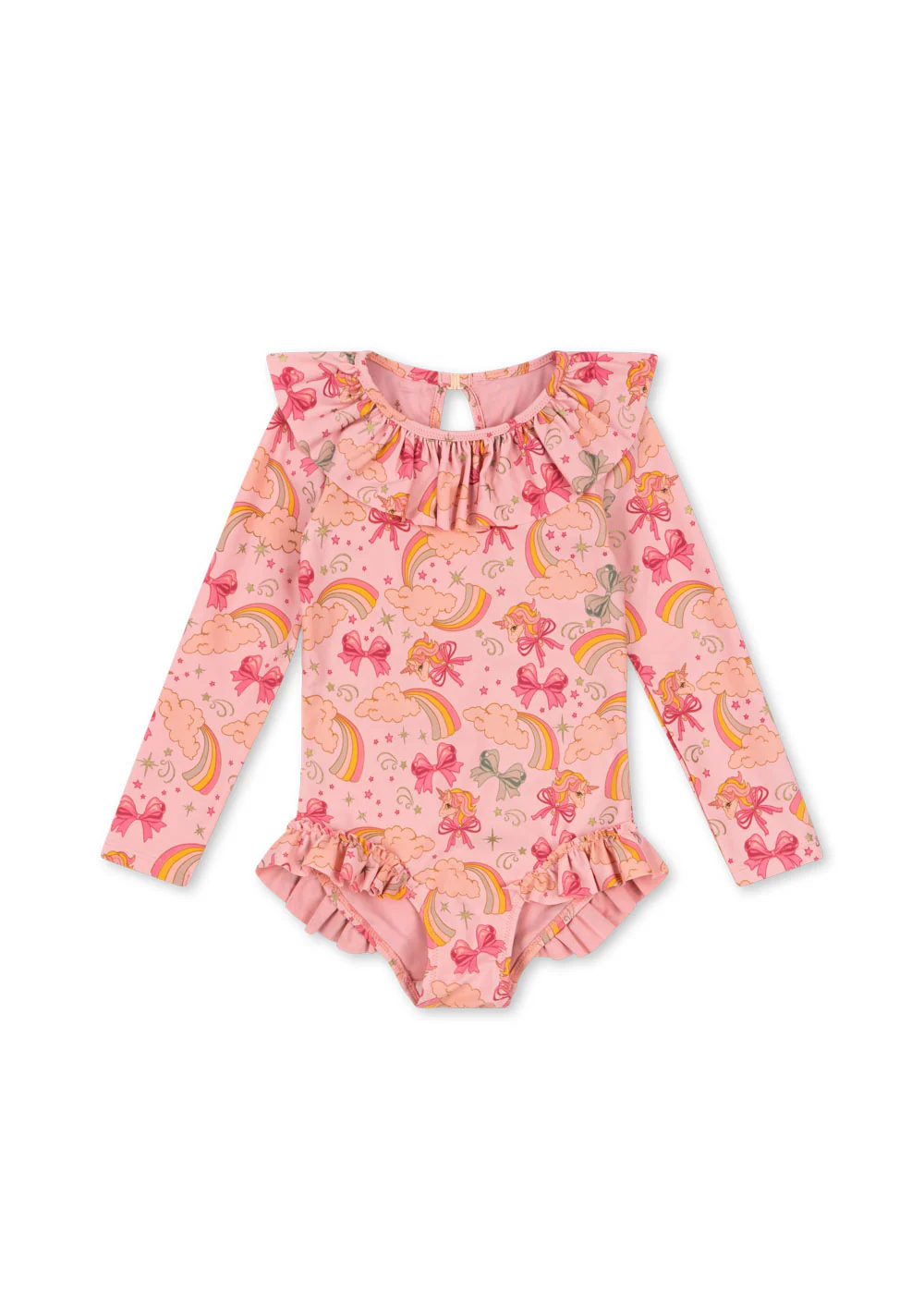manuca langærmet badedragt - rainbow bow - 9M