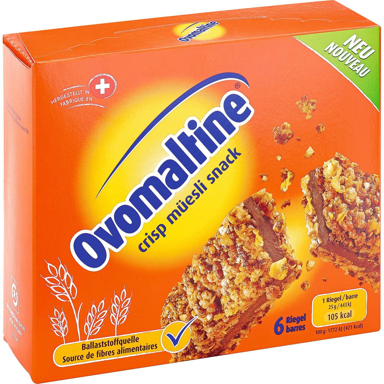Ovo Crisp Müesli Snack 6 x 25 g
