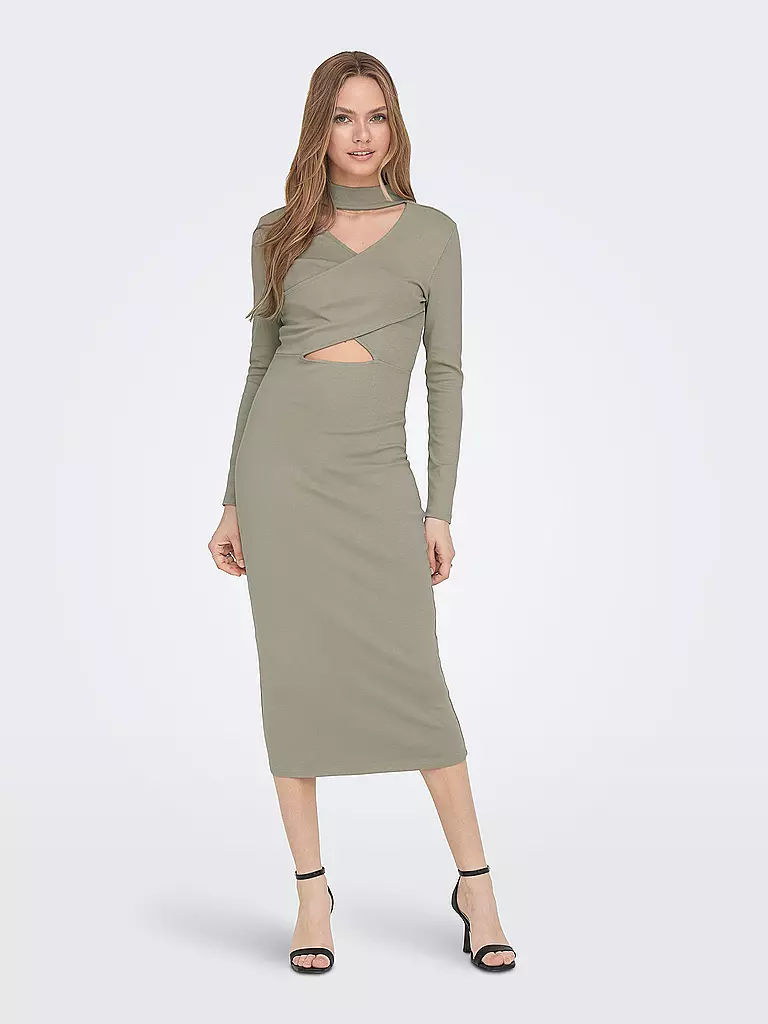 ONLY Midikleid ONLINA hellgrau