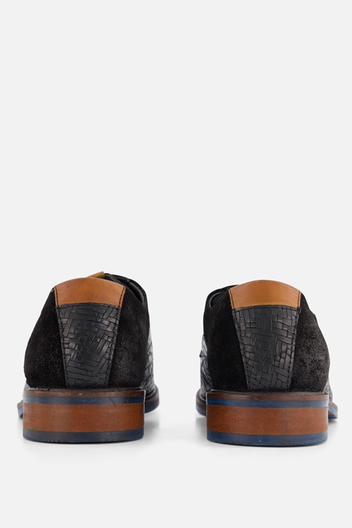 Vertice Veterschoenen zwart Leer
