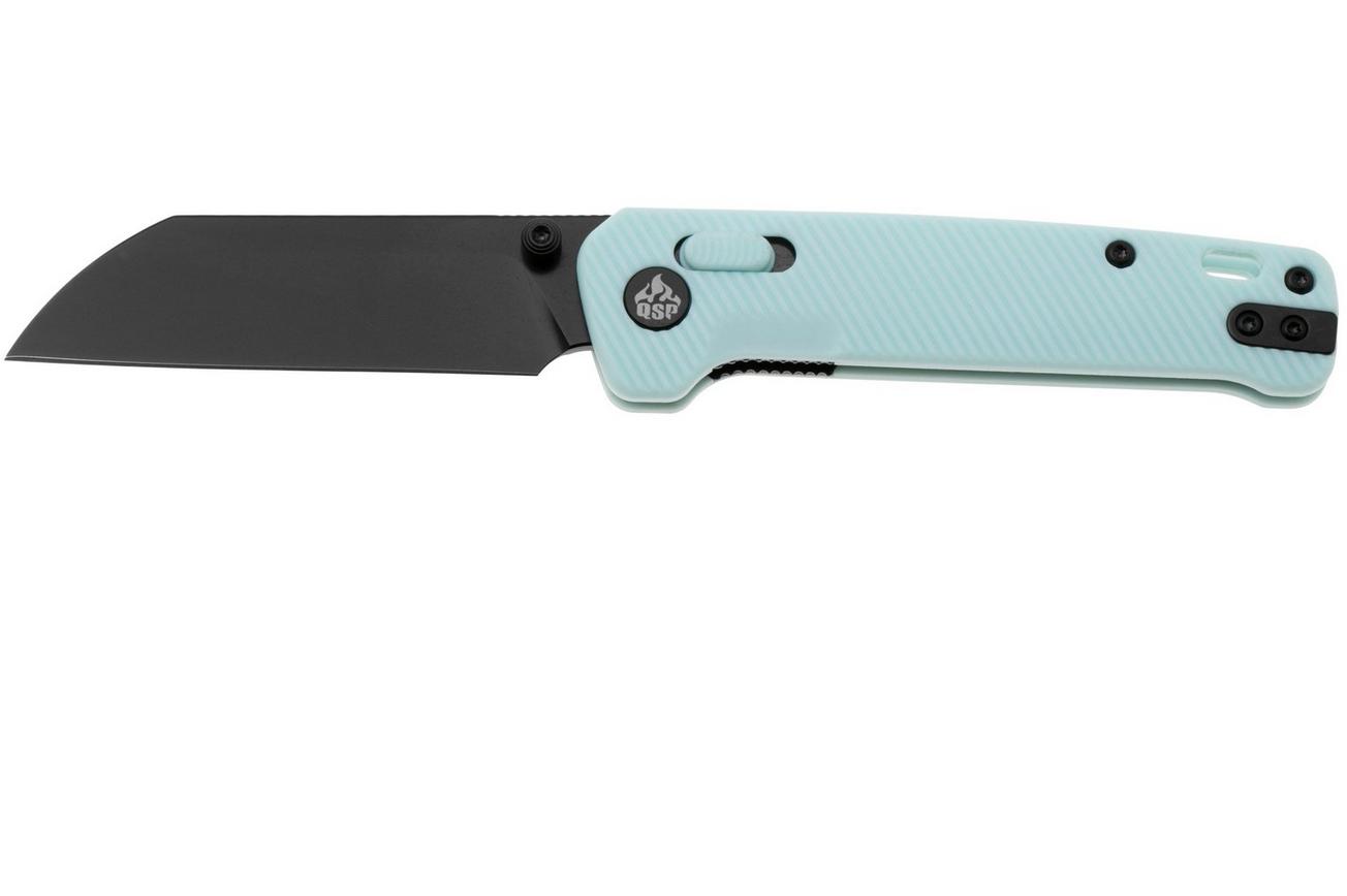 QSP Knife Penguin Glyde QS130GL-D2 PVD 14C28N, Ice Cream Blue FRN, zakmes