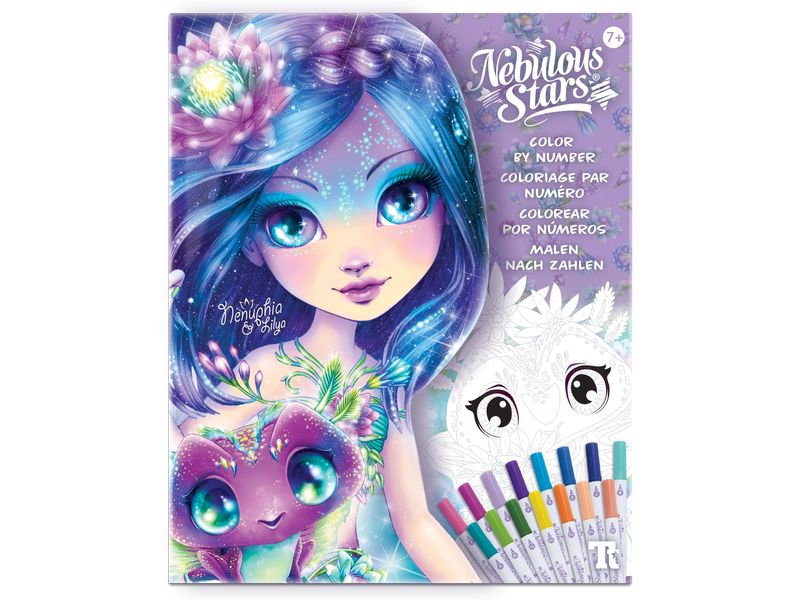 Paka Color-by-Number Book Set Nenuphia Nebulous Stars Nenuphia Malen nach Zahlen Malbuch