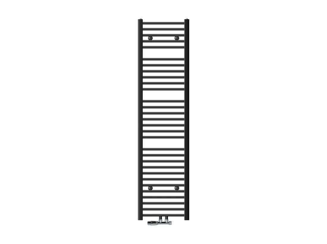 Radiateur Salle de Bain 400x1800 mm Anthracite Courbé Raccord Central au Bas