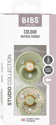 BIBS Studio Colour Smokk 2-Pack Lateks Str 2 Rund, Jasmine/Sage Mix