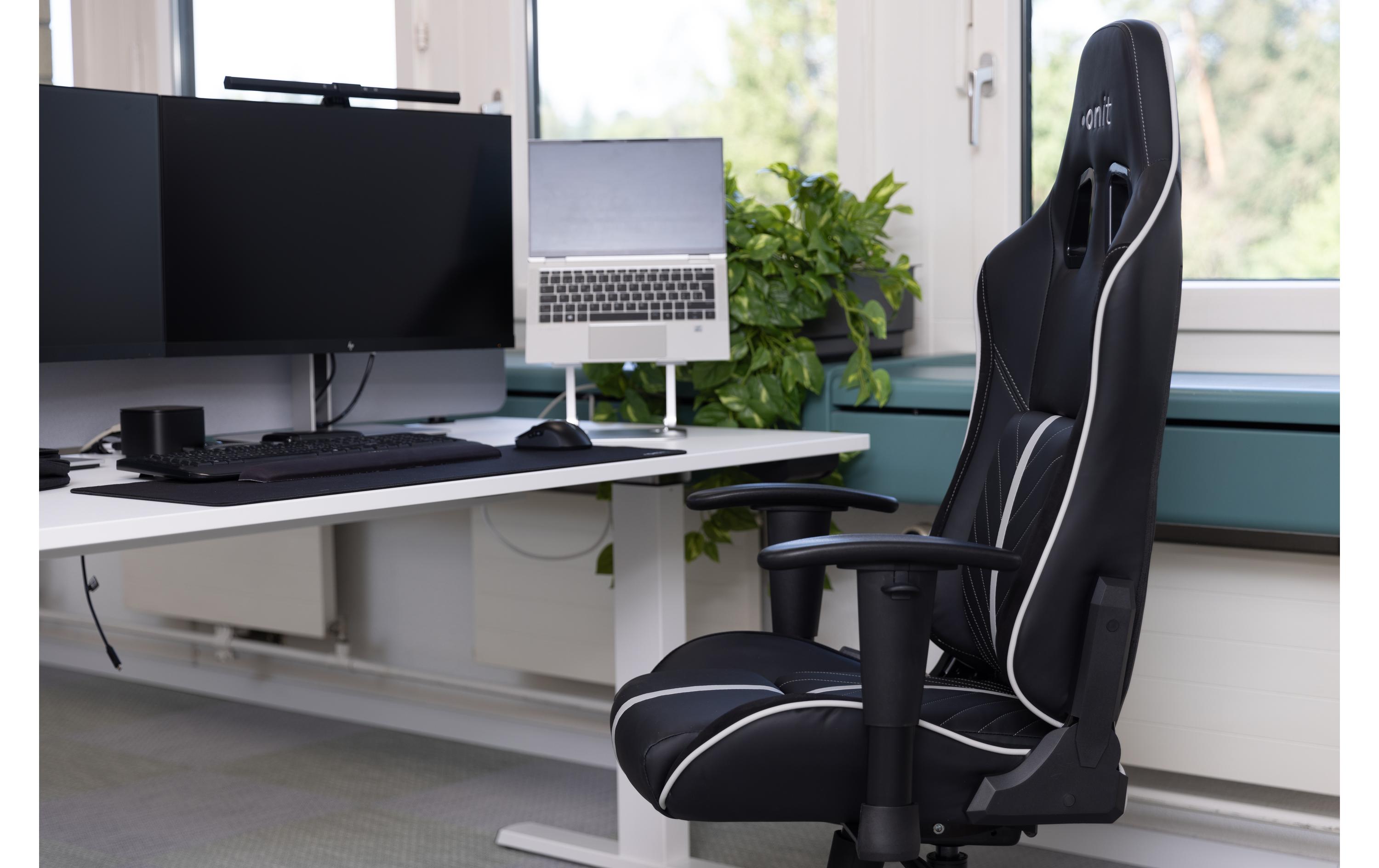 Gaming-Stuhl Pro Schwarz/Grau<br>Ergonomischer Stuhl für lange Gaming-Sessions und Arbeitstage