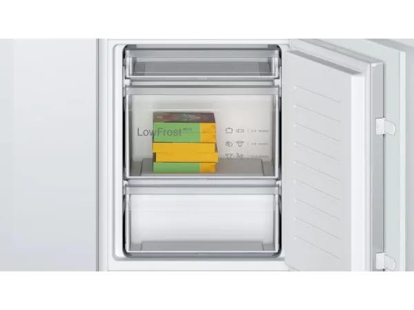 Bosch Serie | 2 KIV86NSE0 - Køleskab/fryser - bund-fryser - til indbygning - niche - bredde: 56 cm - dybde: 55 cm - højde: 177.5 cm - 267 liter - Klasse E
