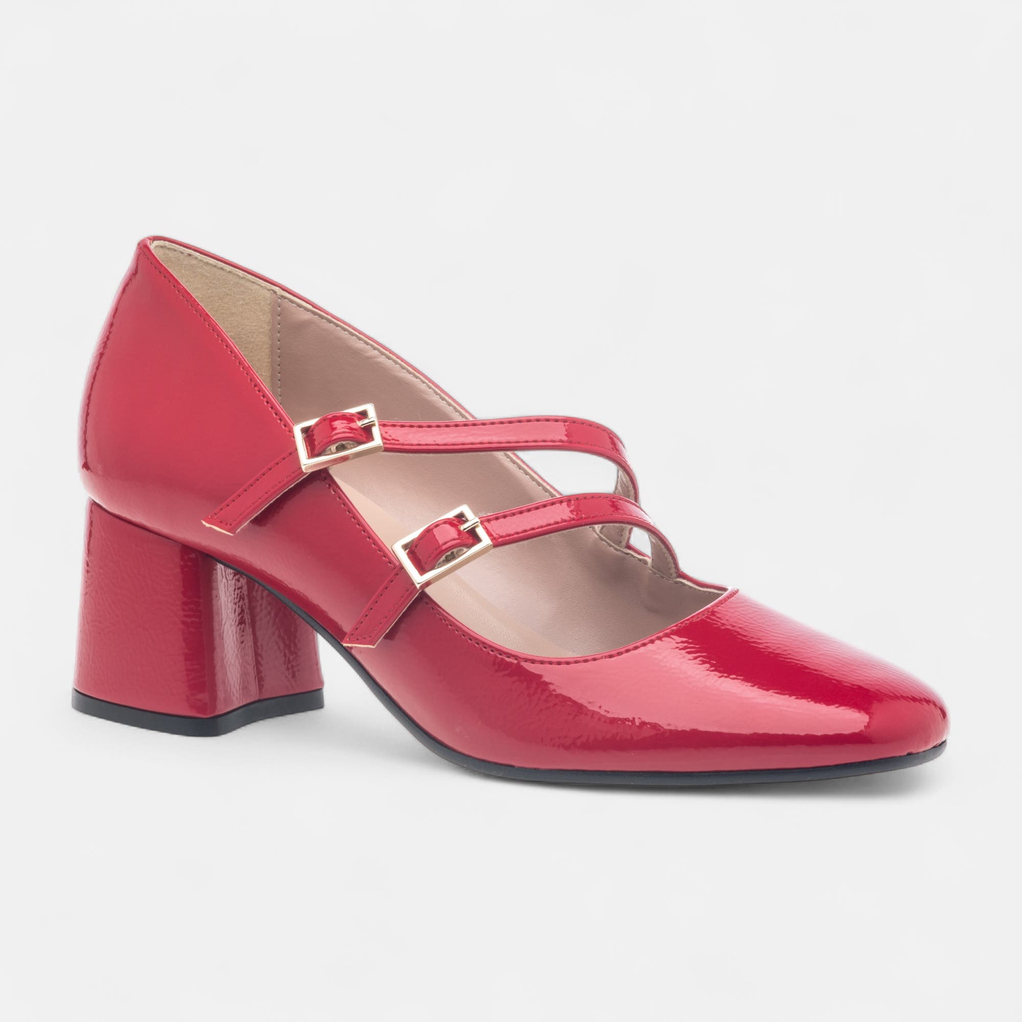 Babies à talon Femme rouge