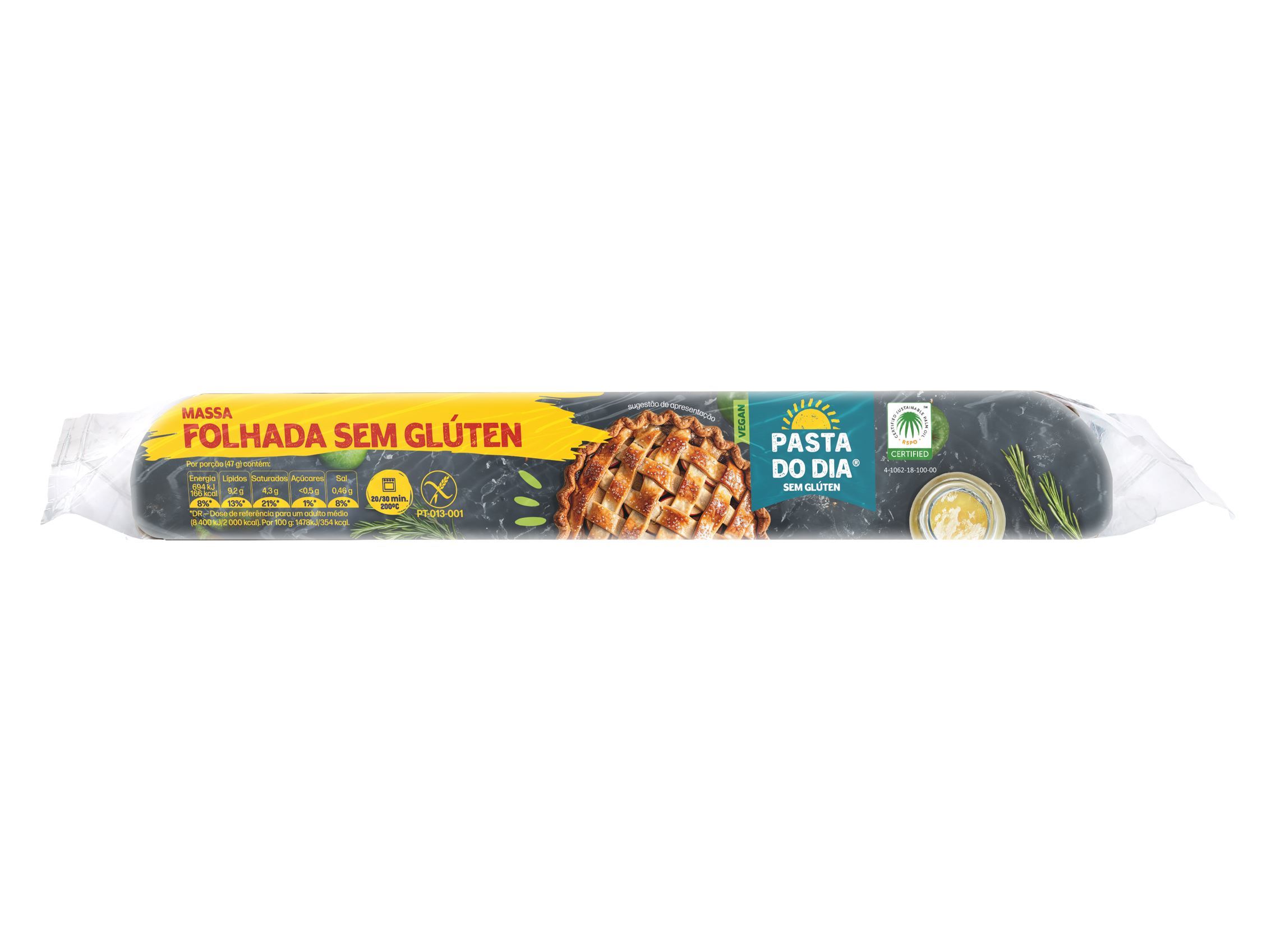 MASSA FOLHADA SEM GLÚTEN E LACTOSE PASTA DO DIA280G