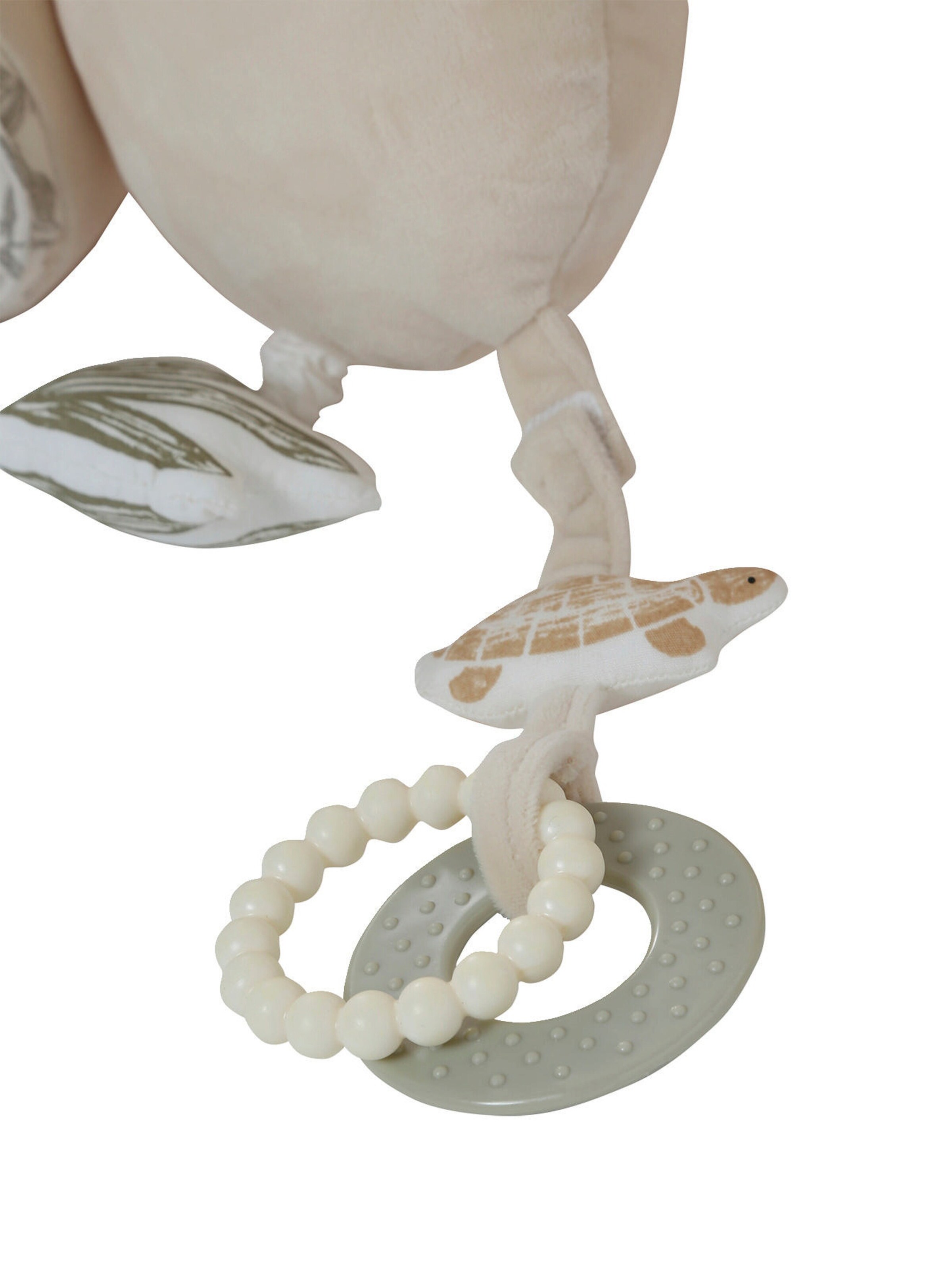 Vertbaudet Großer Activity-Elefant aus Plüsch BABYLON beige