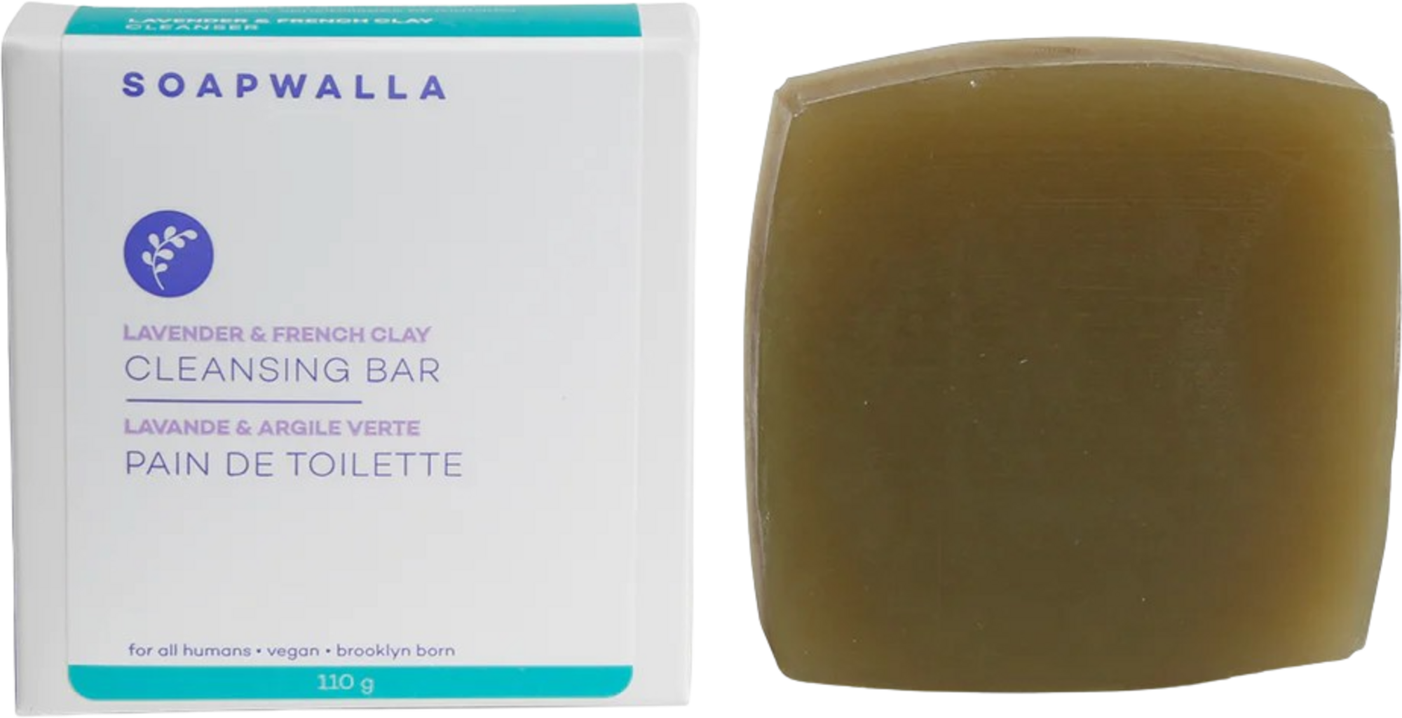 Soapwalla  Soap Bar Lavender & French Clay, 110 g