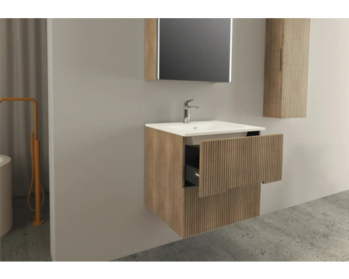 Jungborn wastafelmeubel SEDICI BxHxD 60 x 57 x 50 cm Frontkleur tabak eiken mat 55732