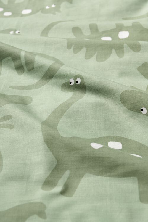 housse de couette enfant - 120x150 - coton doux - dinosaures