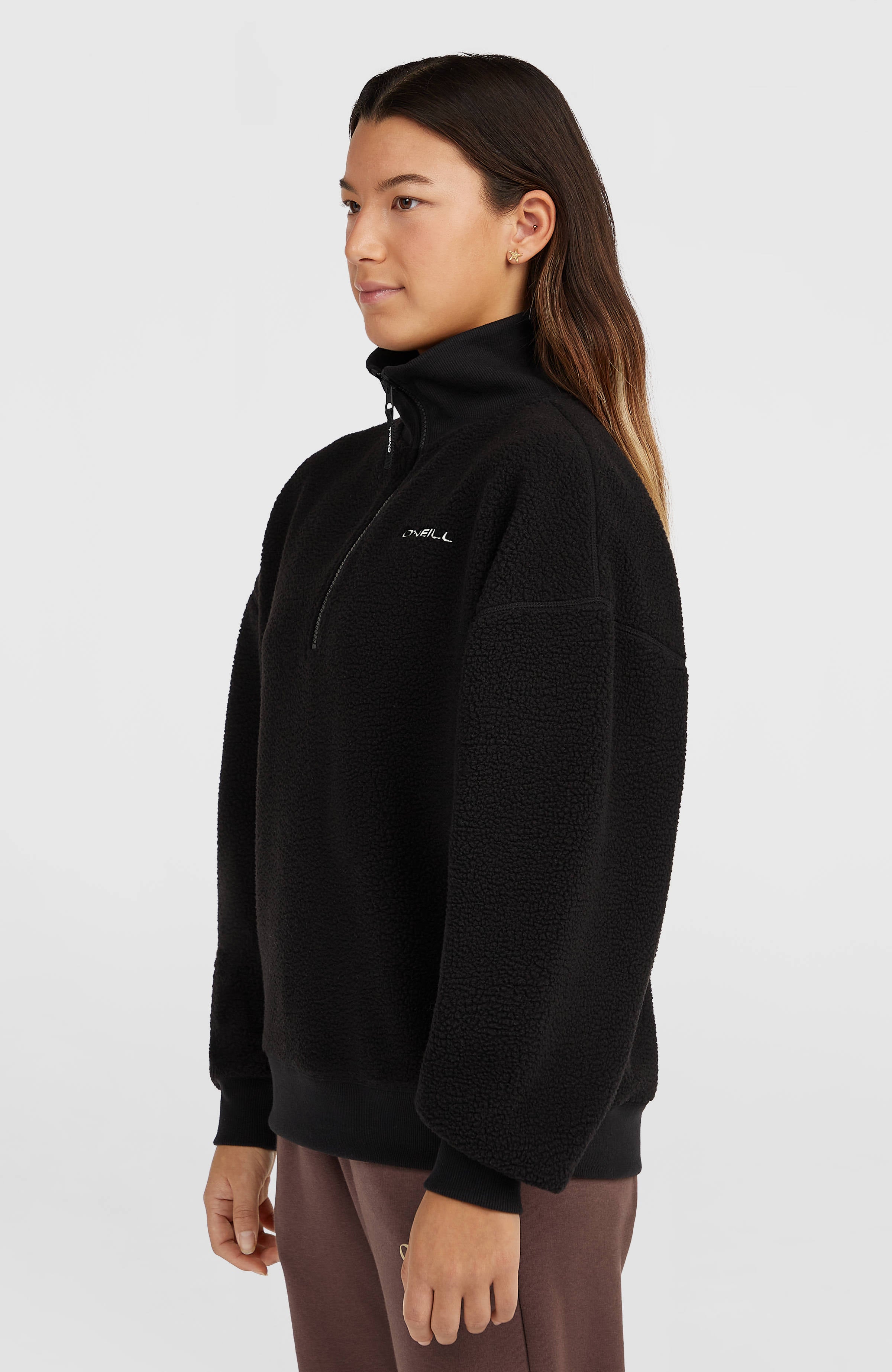 Must-Have fleecetrui met halve rits