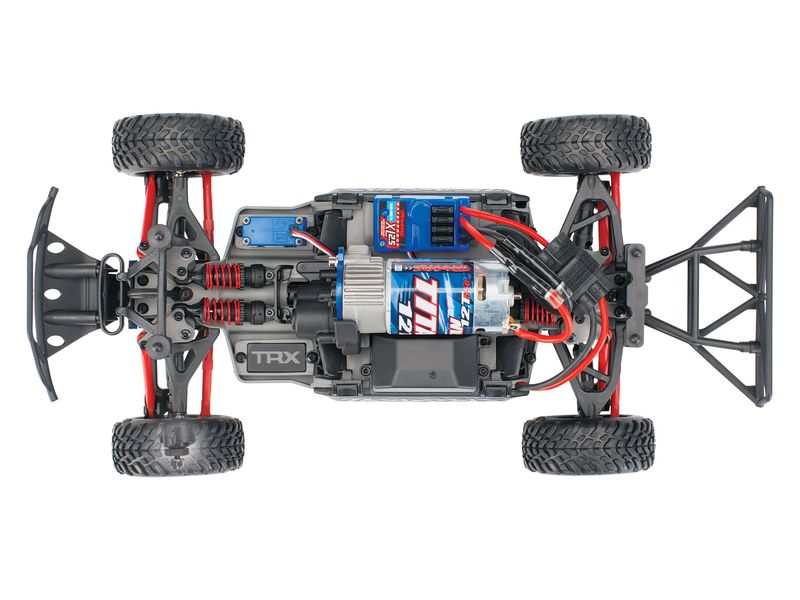 Traxxas Short Course Truck Slash 4x4 Titan Rot, RTR, 1:16 Kleiner SCT mit Allradantrieb und 550er Brushed Motor