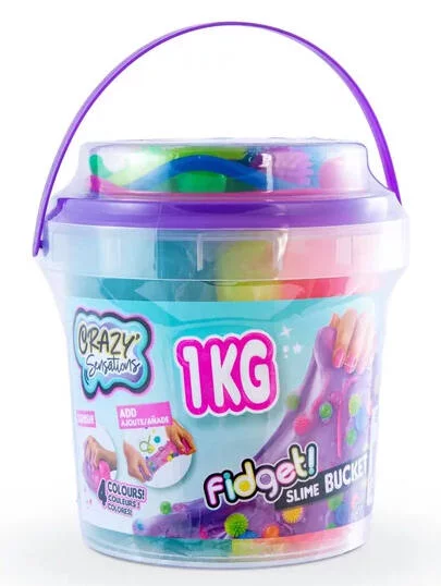 CRAZY' SENSATIONS - FIDGET SLIME BUCKET 1KG