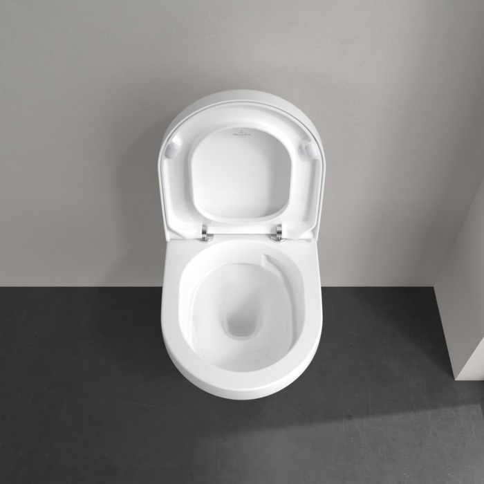 Villeroy & Boch Architectura compact randloos toilet met TwistFlush rond wit glans