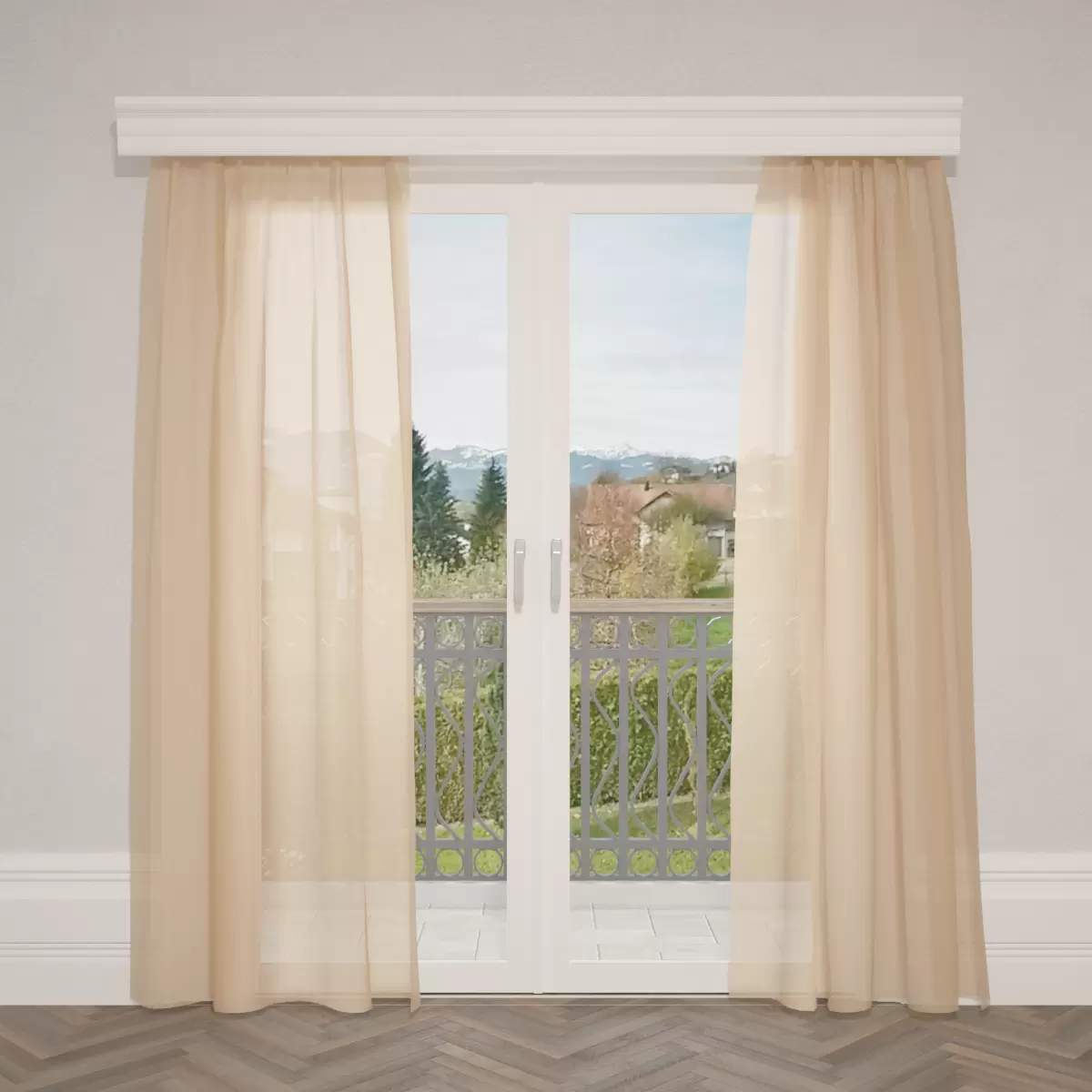 Tagvorhang Mousseline Rosa