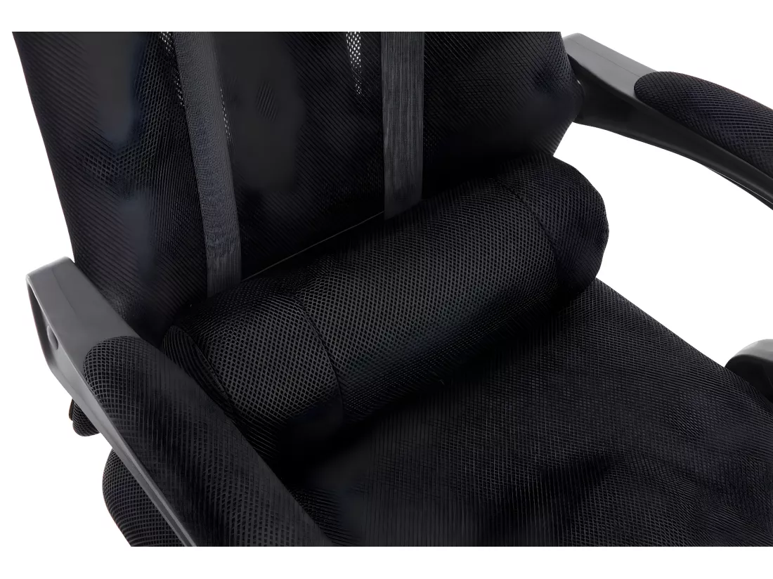 Chaise de bureau - Similicuir & Métal chromé - Noir - Fellow