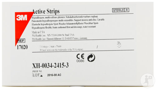 3M Active Strips Pansement Anti-Choc 19x76mm Pièces 100 (17020)