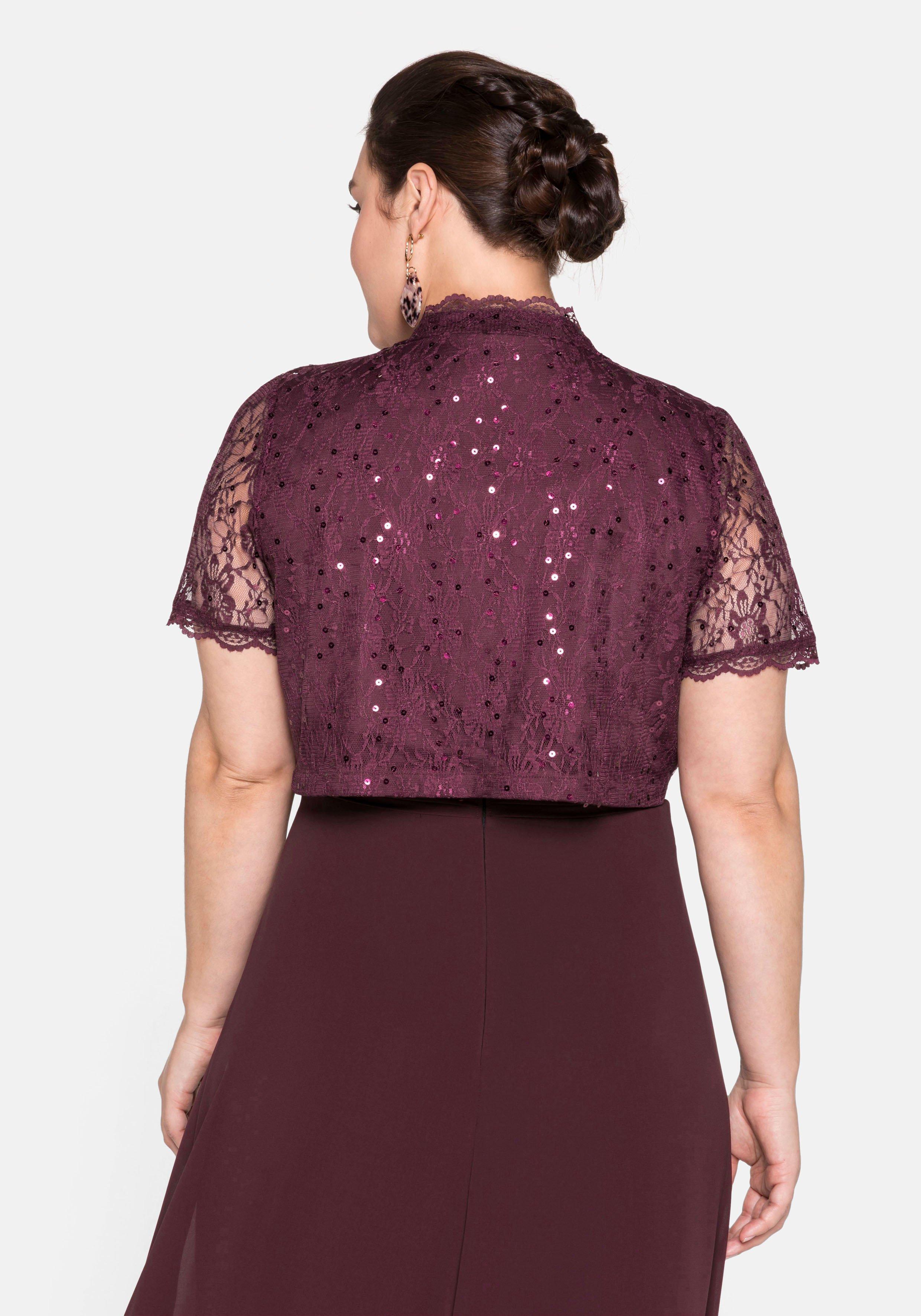Spitzenbolero mit Pailletten