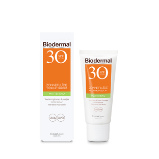 Biodermal Zonnefluïde Gezicht - Matterend SPF30 40ML