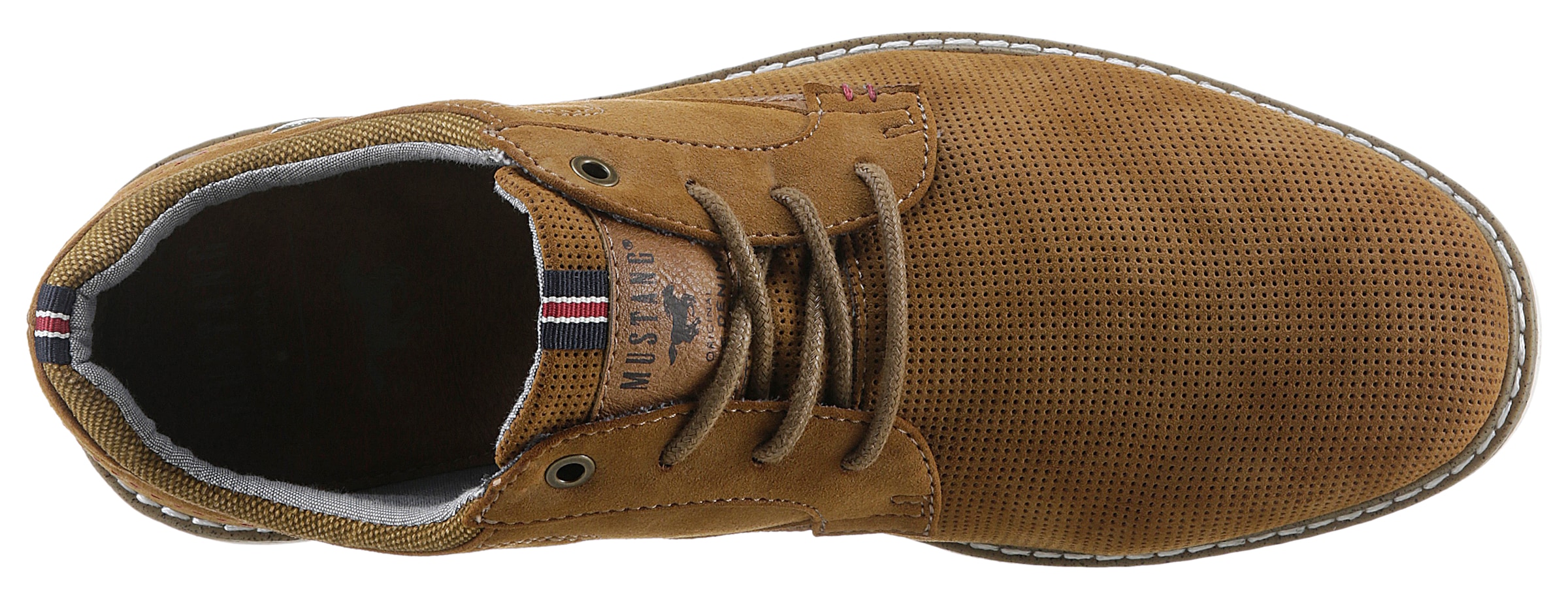 Mustang Shoes Schnürschuh  , Freizeitschuh, Halbschuh, Schnürschuh mit Perforation