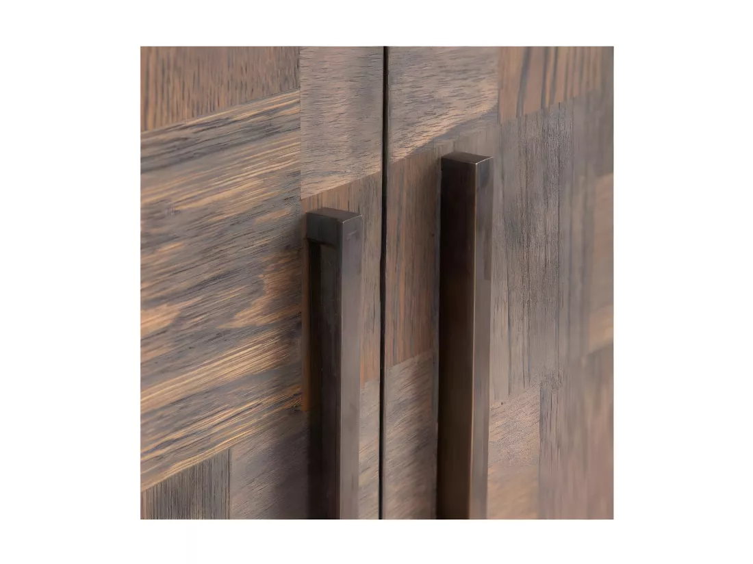 Armoire 2 portes Bois de mindi marron - MIMA