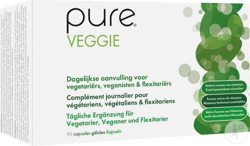 Pure Veggie Complément Alimentaire Pour Végétariens/Végétaliens 90 Gélules