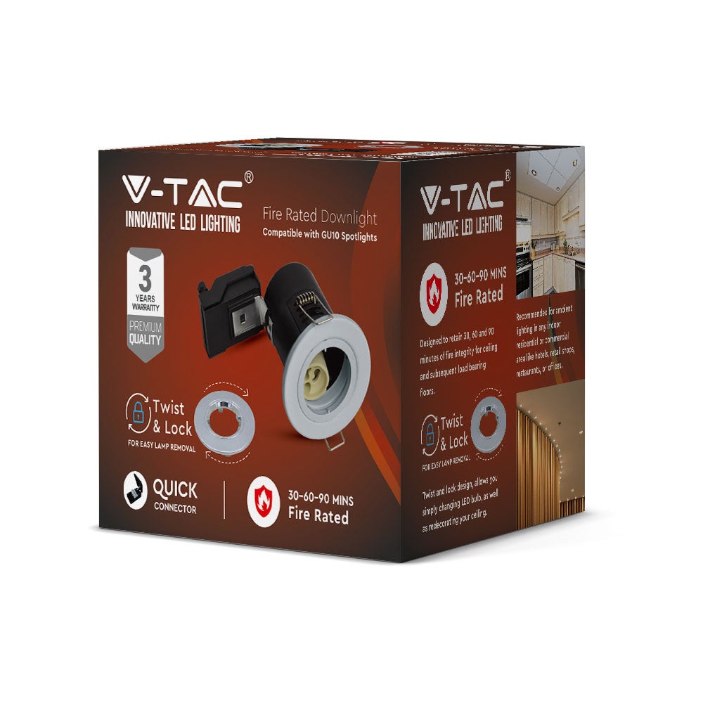 LED downlights - draai- en sluitbeslag - IP20 - chroom