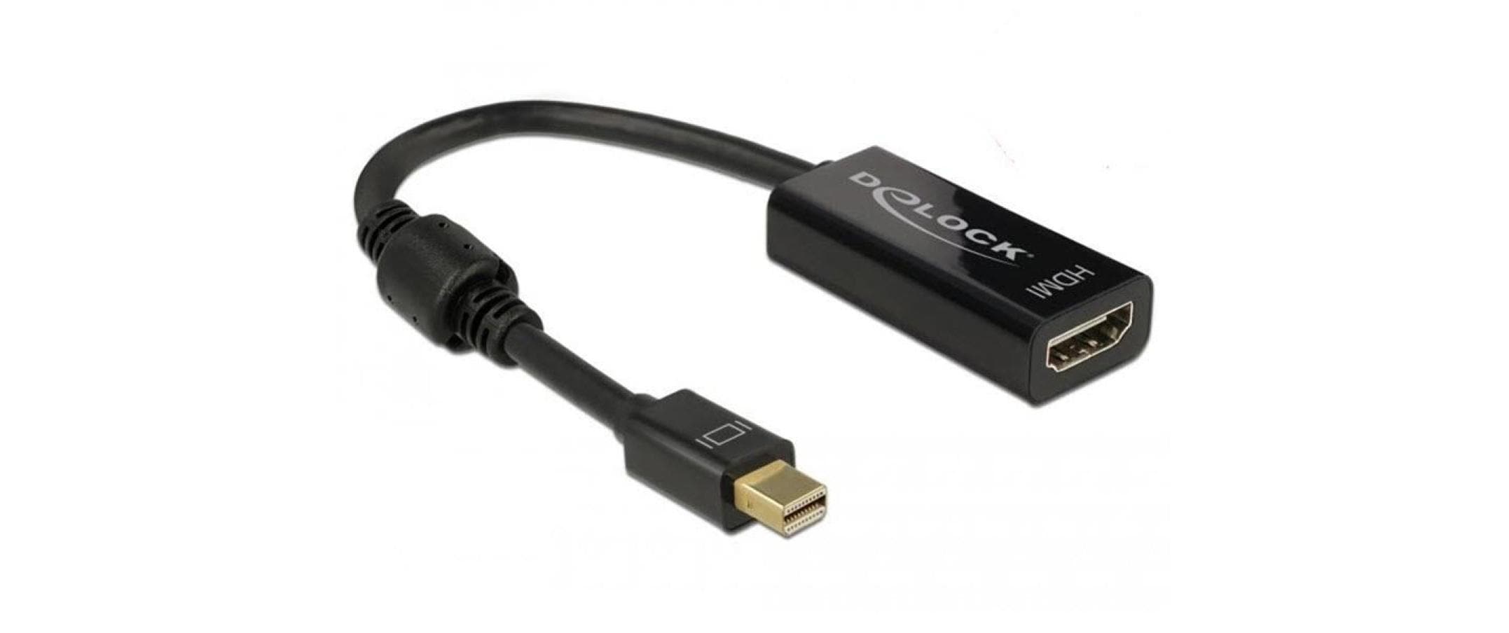 Adapter Mini-Displayport – HDMI passiv, 4K, schwarzHDMI zu Mini Displayport Adapter, 20 cm, schwarz