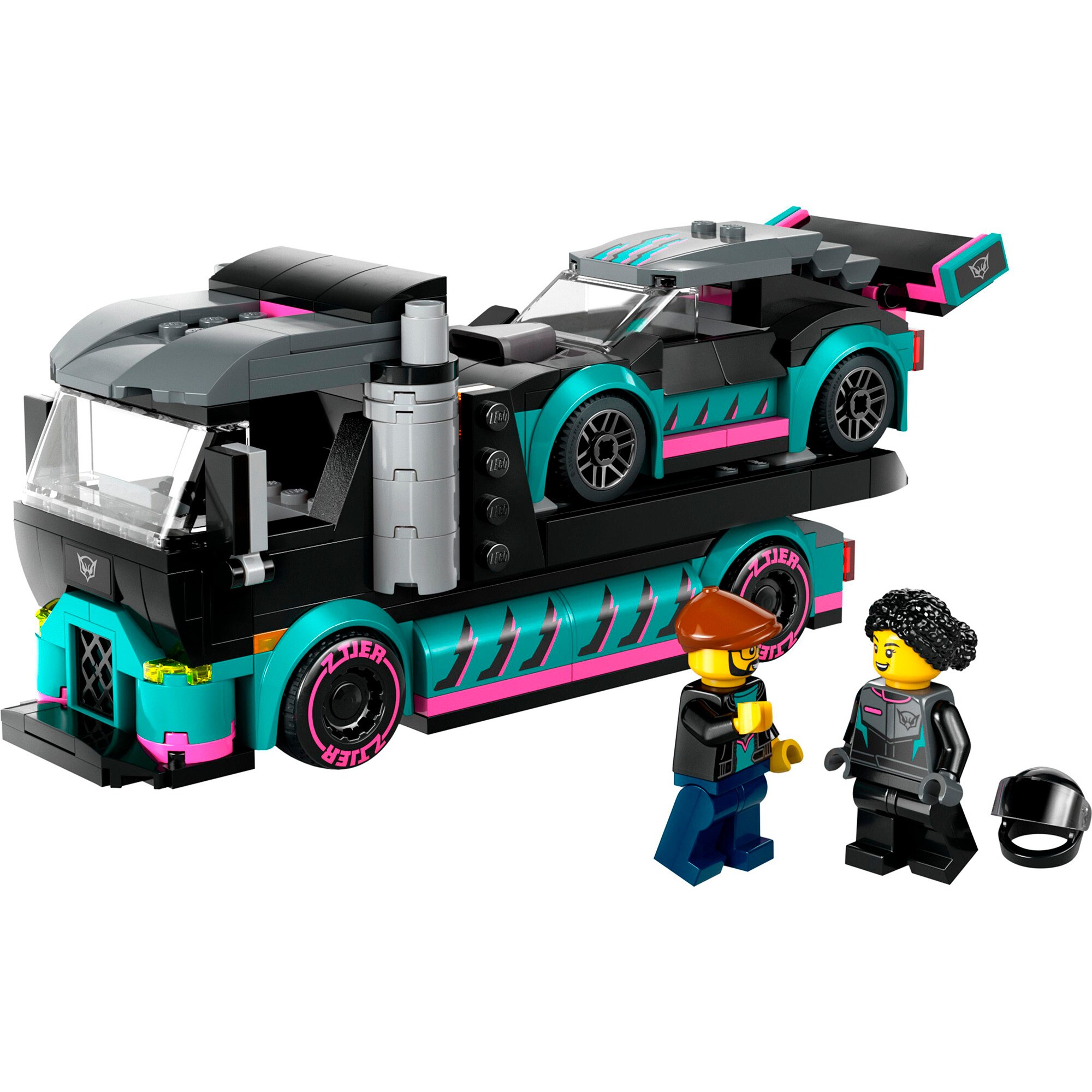 LEGO Konstruktionsspielzeug City Autotransporter mit Rennwagen