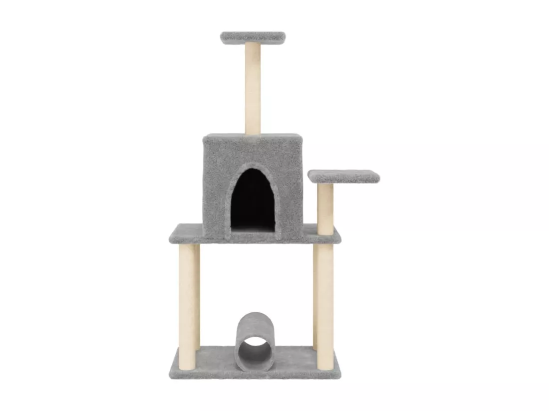 Arbre à chat avec griffoirs en sisal gris clair 122 cm