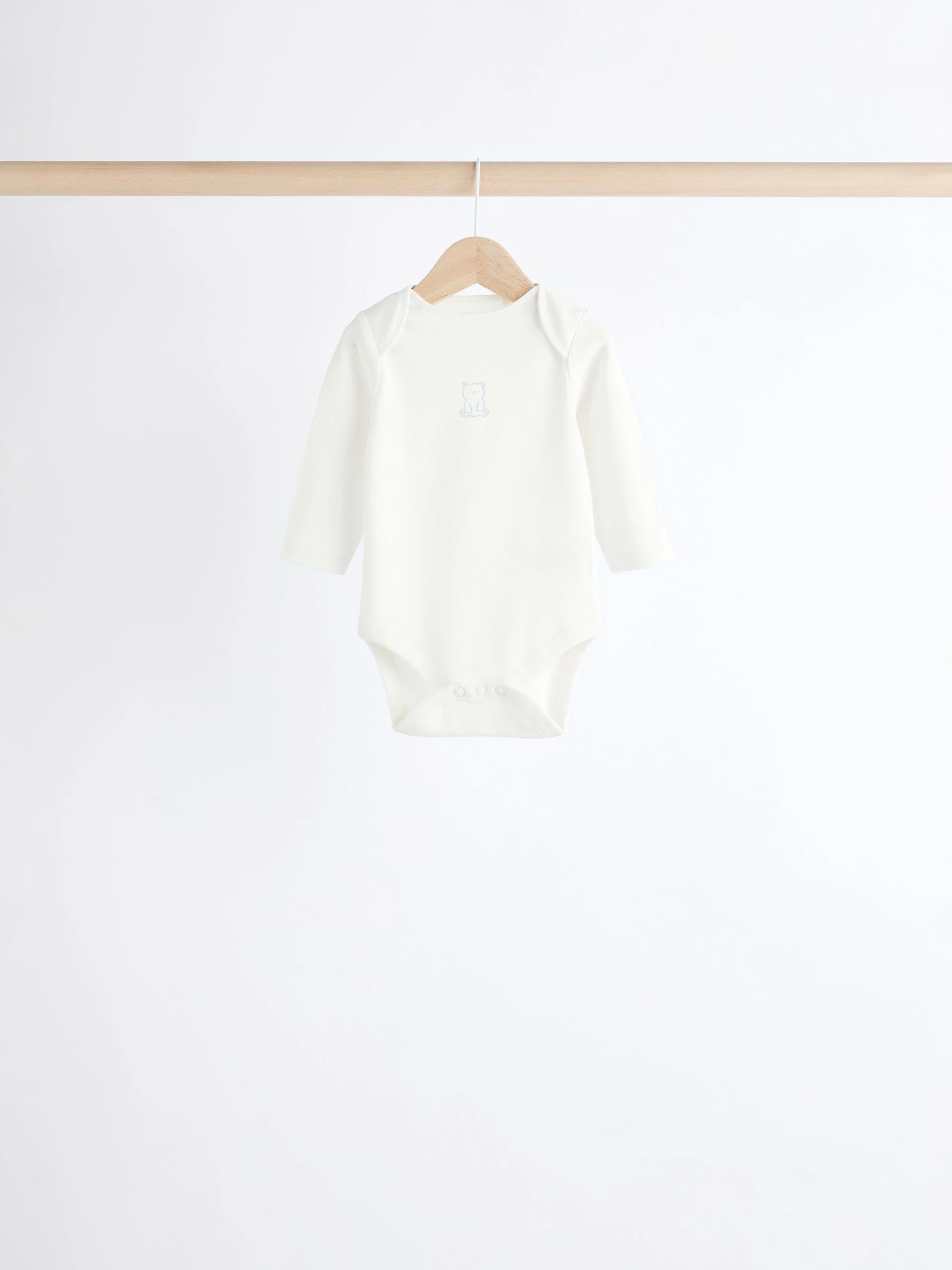 Babyblauw - Set van 5 rompertjes met lange mouwen
