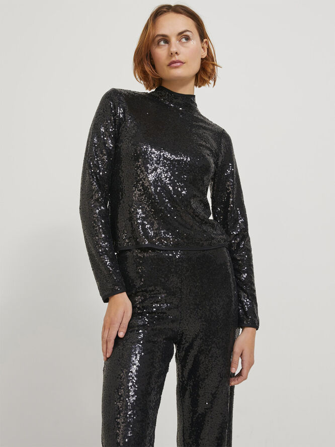 JJXX JXISLA SEQUIN LS TOP WVN Sort