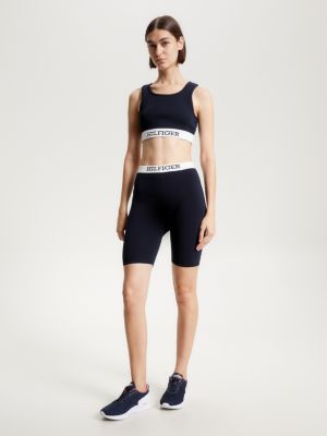 Calções de ciclismo esportivos reciclados, corte justo.