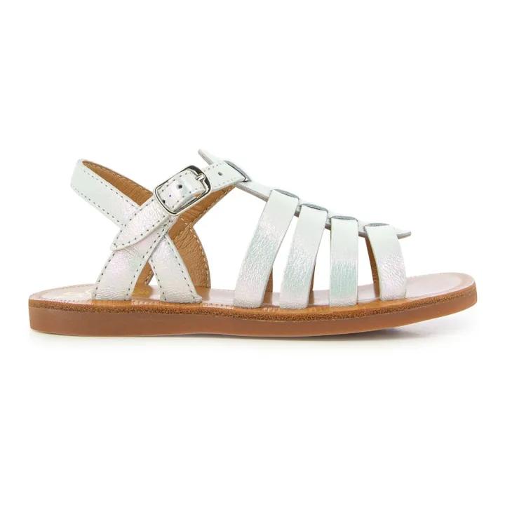 Pom d'Api Sandales Plagette Strap | Blanc satiné