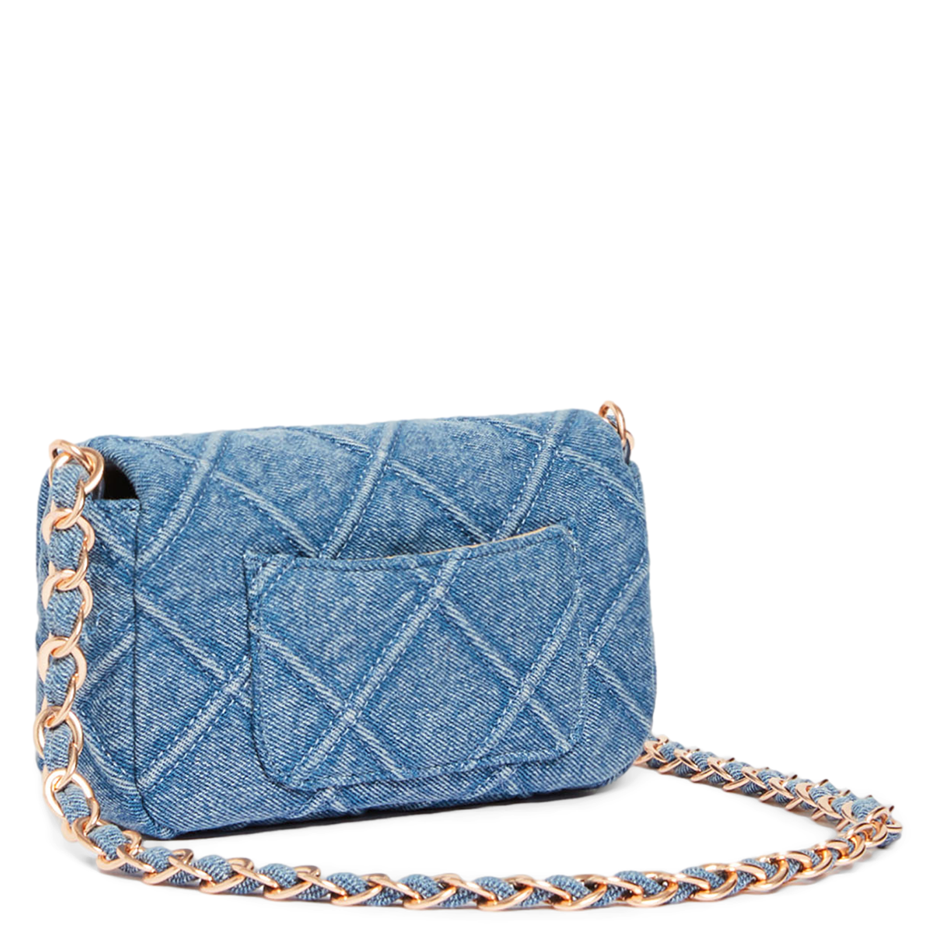 NANO MOON - Sac bandoulière en denim de coton | Bleu