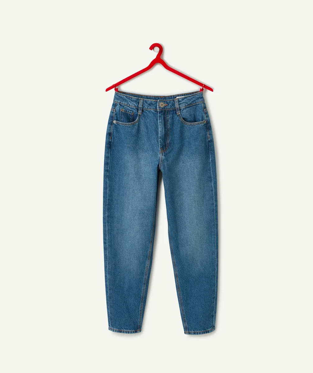 PANTALON MOM TAILLE HAUTE FILLE EN DENIM LOW IMPACT