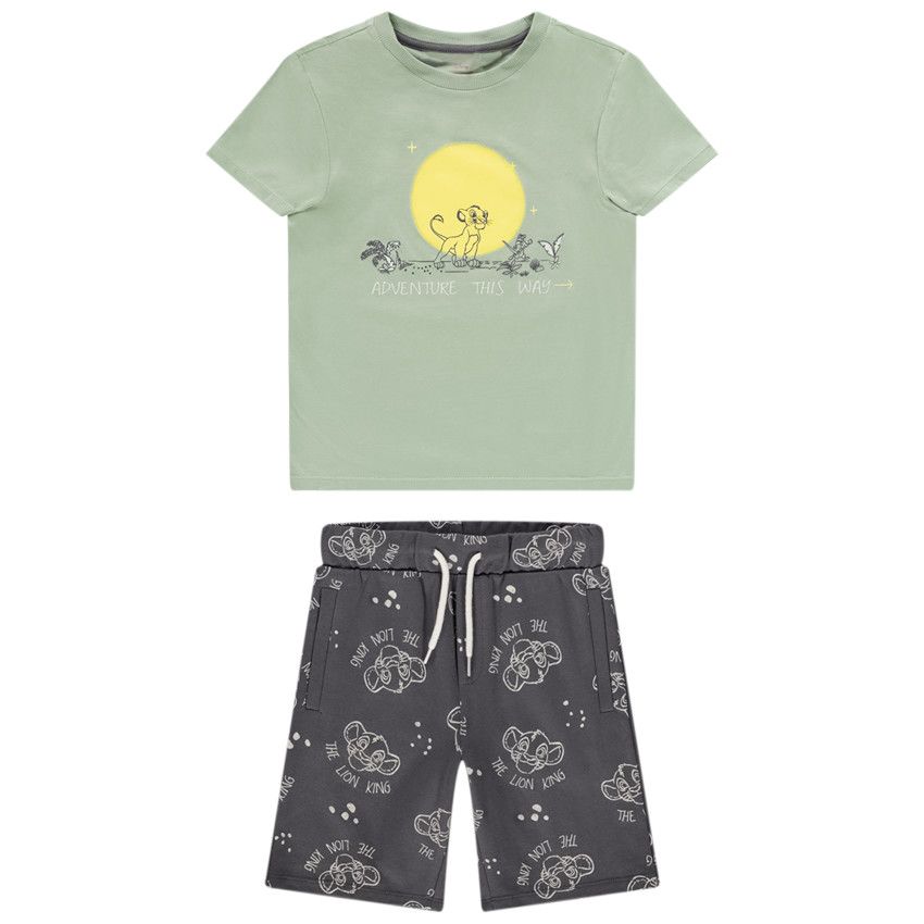 Ensemble court 2 pièces Le Roi Lion Disney pour garçon - Vert
