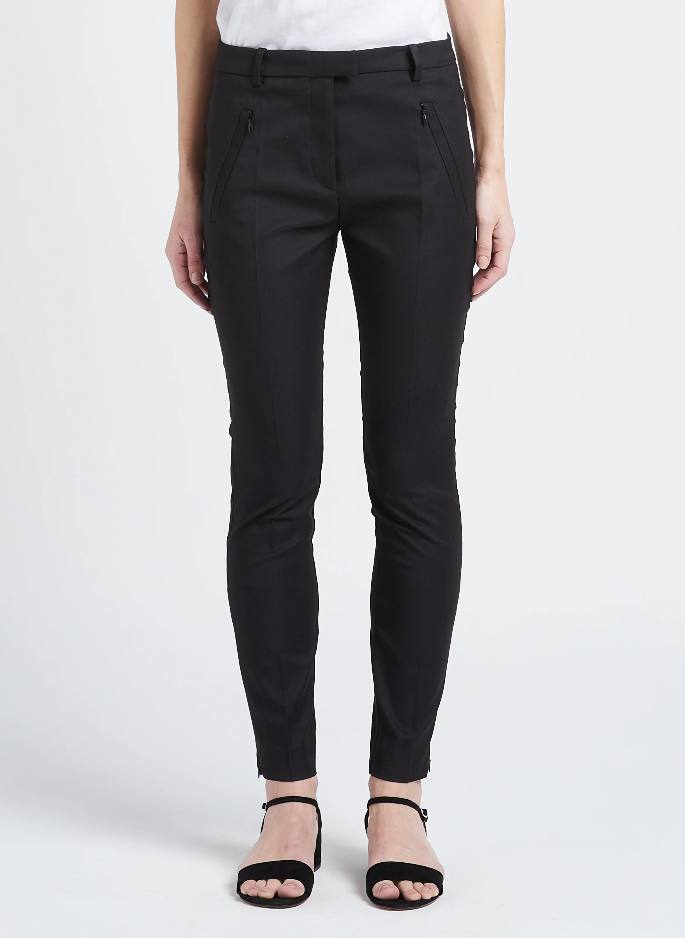 Pantalon carotte taille basse| Noir