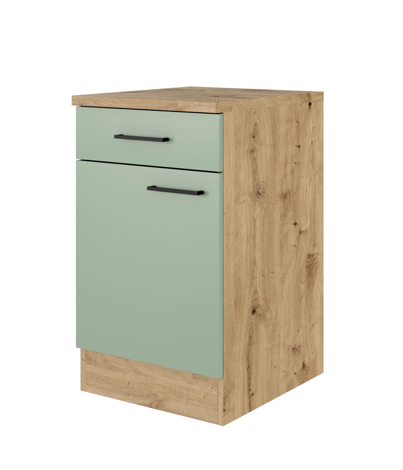 Unterschrank Cara Schilfgrün/Artisan Eiche NB 50cm