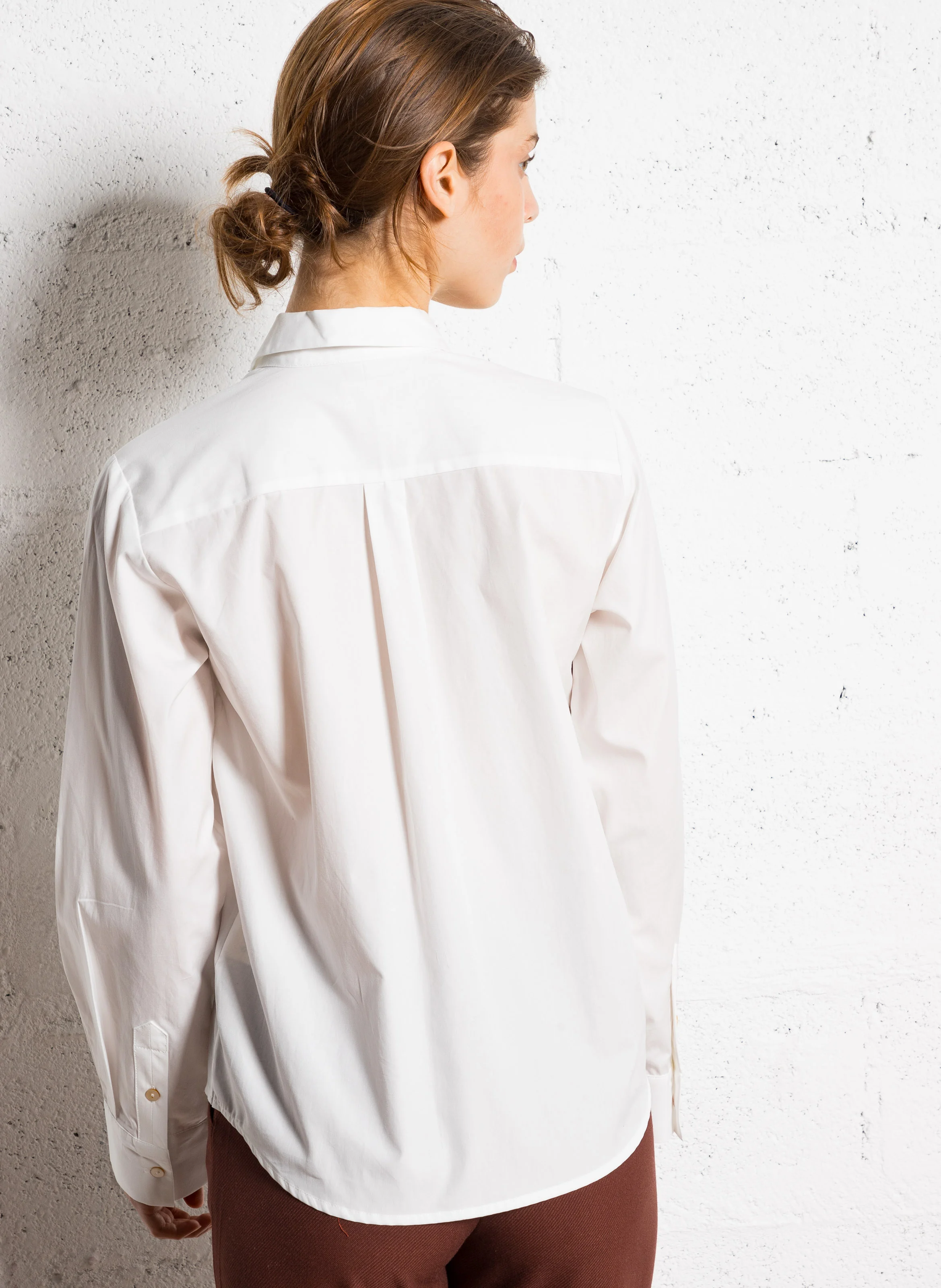 POL - Chemise col classique en coton | Blanc