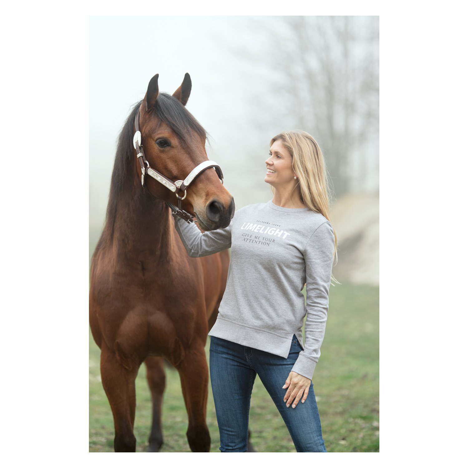 OKLAHOMA Jeans Sweatshirt  - medium grey