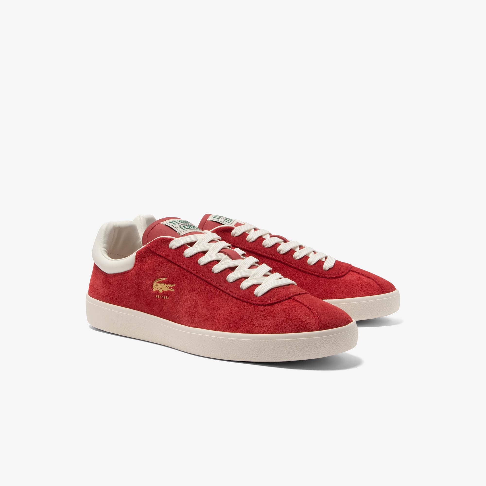 Sneakers Baseshot femme en cuir velours premium Sneakers - RED - Lacoste - Femme
