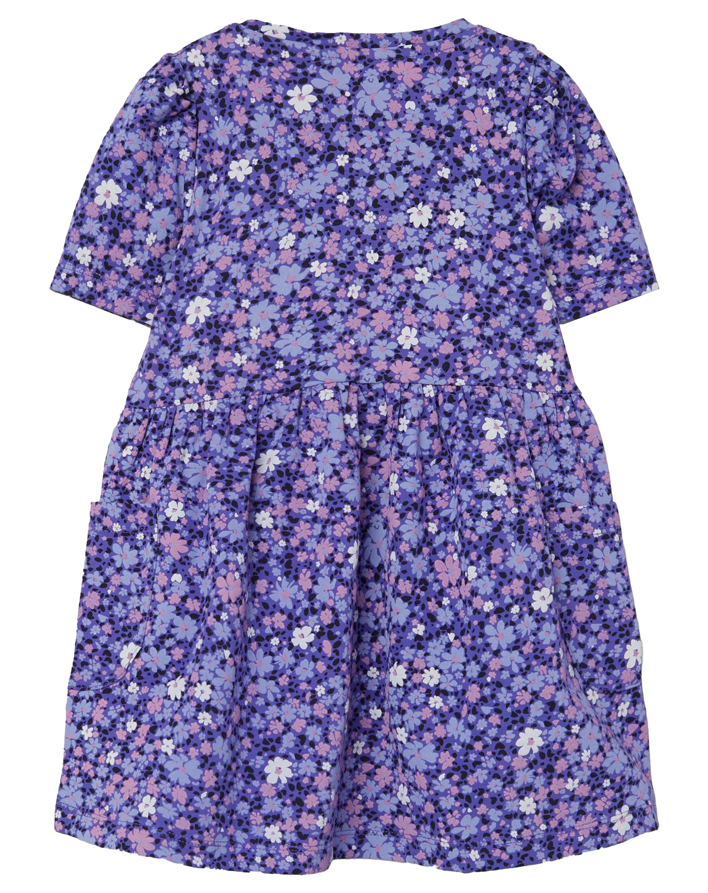 Kurzarmkleid NMFFANN geblümt in purple opulence