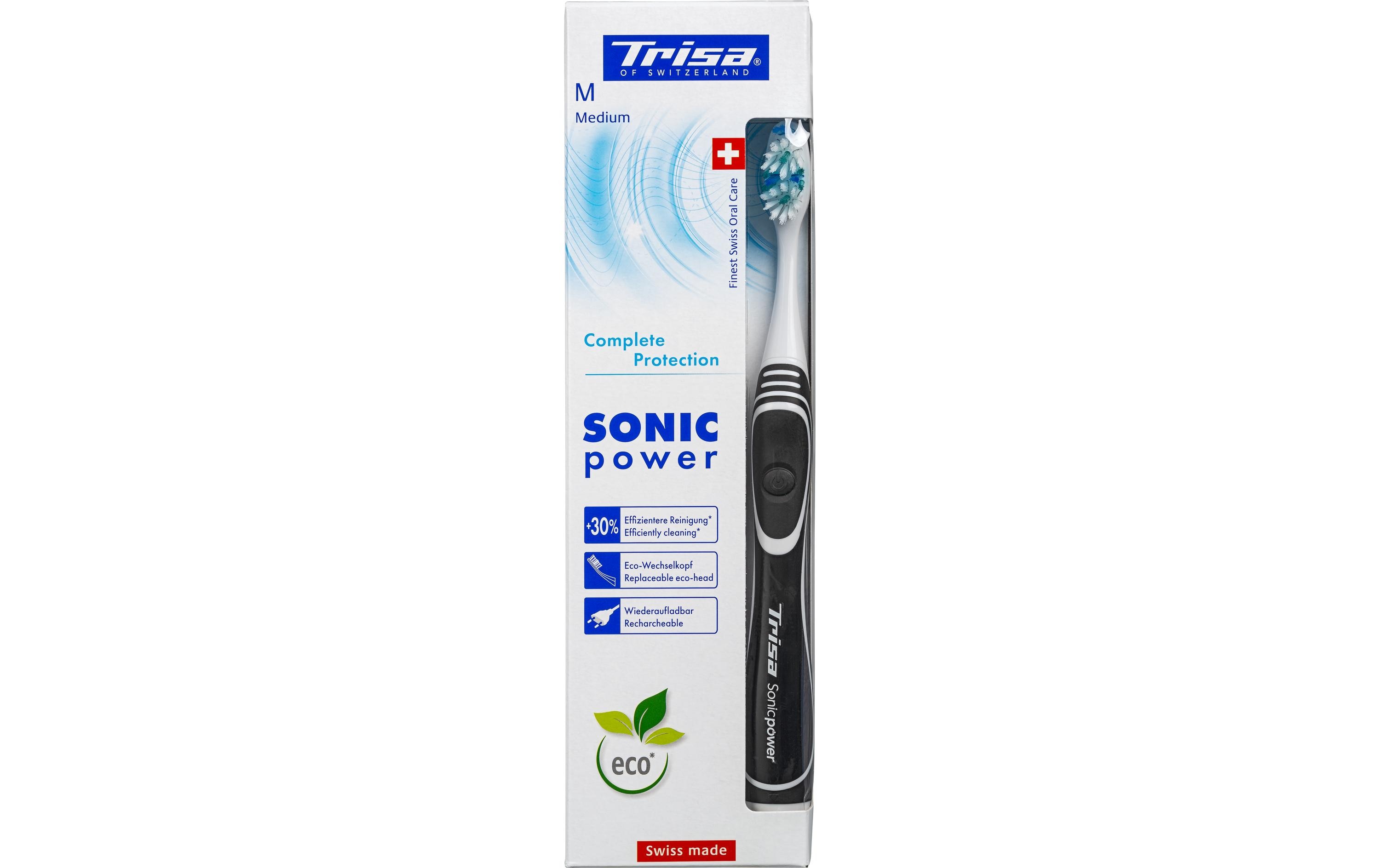 Schallzahnbürste Sonicpower Complete Protection mediumIn der Schweiz hergestellte elektrische Zahnbürste