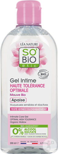 So'Bio Étic Gel Intime Haute Tolérance Optimale Muqueuses Sensibles Et Réactives Flacon 200ml