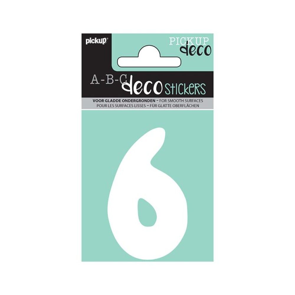 NUMMER PICKUP ABC DECO EMMA 6 70 MM HVIT