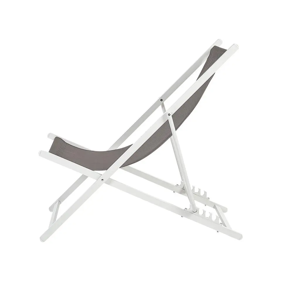 LOCRI II - Strandstoel - Grijs/Wit - Polyester