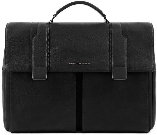 Piquadro - Kobe - Aktetas - Zwart - 42 cm Laptopcompartiment